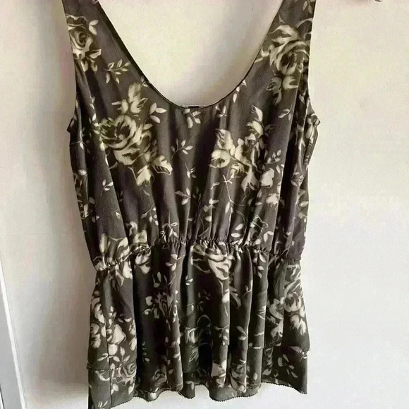 Babaton Aritzia Womens Brown Floral Silk Romantic Feminine Garden Firl Top XS - Picture 7 of 12